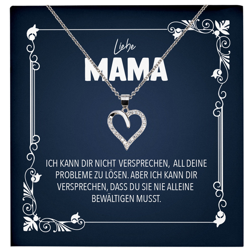 22Feels® Liebe Mama Geschenk Silber 925/000 Herz Halskette Muttertag Valentinstag Frauen Schmuck Karte Mutter Geburtstag Weihnachten Damen Collier Eltern-Schmuck mit Botschaftskarte - Herz21-22Feels