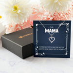 22Feels® Liebe Mama Geschenk Silber 925/000 Herz Halskette Muttertag Valentinstag Frauen Schmuck Karte Mutter Geburtstag Weihnachten Damen Collier Eltern-Schmuck mit Botschaftskarte - Herz21-22Feels