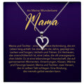 22Feels® Mama Geschenk von Tochter Silber 925/000 Herz Halskette Muttertag Frauen Schmuck mit Karte Mutter Geburtstag Weihnachten Damen Collier-Schmuck mit Botschaftskarte - Herz21-22Feels