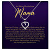 22Feels® Mama Geschenk von Tochter Silber 925/000 Herz Halskette Muttertag Frauen Schmuck mit Karte Mutter Geburtstag Weihnachten Damen Collier-Schmuck mit Botschaftskarte - Herz21-22Feels