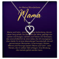 22Feels® Mama Geschenk von Sohn Silber 925/000 Herz Halskette Muttertag Frauen Schmuck mit Karte Mutter Geburtstag Weihnachten Damen Collier-Schmuck mit Botschaftskarte - Herz21-22Feels