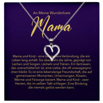 22Feels® Liebe Mama Geschenk Silber 925/000 Herz Halskette Muttertag Valentinstag Frauen Schmuck Karte Mutter Geburtstag Weihnachten Damen Collier Eltern-Schmuck mit Botschaftskarte - Herz21-22Feels