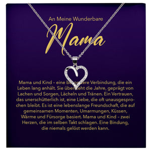 22Feels® Liebe Mama Geschenk Silber 925/000 Herz Halskette Muttertag Valentinstag Frauen Schmuck Karte Mutter Geburtstag Weihnachten Damen Collier Eltern-Schmuck mit Botschaftskarte - Herz21-22Feels