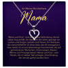 22Feels® Liebe Mama Geschenk Silber 925/000 Herz Halskette Muttertag Valentinstag Frauen Schmuck Karte Mutter Geburtstag Weihnachten Damen Collier Eltern-Schmuck mit Botschaftskarte - Herz21-22Feels