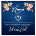 22Feels® Liebe Mama Geschenk Silber 925/000 Herz Halskette Muttertag Valentinstag Frauen Schmuck Karte Mutter Geburtstag Weihnachten Damen Collier Eltern-Schmuck mit Botschaftskarte - Herz21-22Feels