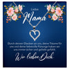 22Feels® Unsere Mama Geschenk Silber 925/000 Herz Halskette Muttertag Frauen Schmuck mit Karte Mutter Geburtstag Weihnachten Damen Collier Eltern-Schmuck mit Botschaftskarte - Herz21-22Feels