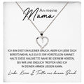 22Feels® Werdende Mama Schwangerschaft Geschenk von Baby Muttertag Silber 925/000 Herz Halskette Karte Frauen Schmuck Collier Babyparty Gender Reveal-Schmuck mit Botschaftskarte - Herz21-22Feels