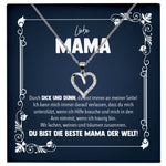 22Feels® Liebe Mama Geschenk Silber 925/000 Herz Halskette Muttertag Valentinstag Frauen Schmuck Karte Mutter Geburtstag Weihnachten Damen Collier Eltern-Schmuck mit Botschaftskarte - Herz21-22Feels