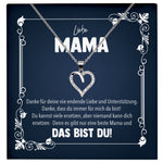 22Feels® Liebe Mama Geschenk Silber 925/000 Herz Halskette Muttertag Valentinstag Frauen Schmuck Karte Mutter Geburtstag Weihnachten Damen Collier Eltern-Schmuck mit Botschaftskarte - Herz21-22Feels