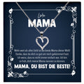 22Feels® Liebe Mama Geschenk Silber 925/000 Herz Halskette Muttertag Valentinstag Frauen Schmuck Karte Mutter Geburtstag Weihnachten Damen Collier Eltern-Schmuck mit Botschaftskarte - Herz21-22Feels