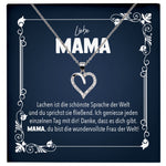 22Feels® Liebe Mama Geschenk Silber 925/000 Herz Halskette Muttertag Valentinstag Frauen Schmuck Karte Mutter Geburtstag Weihnachten Damen Collier Eltern-Schmuck mit Botschaftskarte - Herz21-22Feels