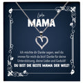 22Feels® Liebe Mama Geschenk Silber 925/000 Herz Halskette Muttertag Valentinstag Frauen Schmuck Karte Mutter Geburtstag Weihnachten Damen Collier Eltern-Schmuck mit Botschaftskarte - Herz21-22Feels