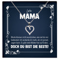22Feels® Liebe Mama Geschenk Silber 925/000 Herz Halskette Muttertag Valentinstag Frauen Schmuck Karte Mutter Geburtstag Weihnachten Damen Collier Eltern-Schmuck mit Botschaftskarte - Herz21-22Feels