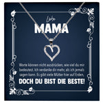 22Feels® Liebe Mama Geschenk Silber 925/000 Herz Halskette Muttertag Valentinstag Frauen Schmuck Karte Mutter Geburtstag Weihnachten Damen Collier Eltern-Schmuck mit Botschaftskarte - Herz21-22Feels