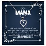 22Feels® Liebe Mama Geschenk Silber 925/000 Herz Halskette Muttertag Valentinstag Frauen Schmuck Karte Mutter Geburtstag Weihnachten Damen Collier Eltern-Schmuck mit Botschaftskarte - Herz21-22Feels
