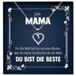 22Feels® Liebe Mama Geschenk Silber 925/000 Herz Halskette Muttertag Valentinstag Frauen Schmuck Karte Mutter Geburtstag Weihnachten Damen Collier Eltern-Schmuck mit Botschaftskarte - Herz21-22Feels