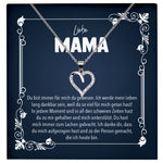 22Feels® Liebe Mama Geschenk Silber 925/000 Herz Halskette Muttertag Valentinstag Frauen Schmuck Karte Mutter Geburtstag Weihnachten Damen Collier Eltern-Schmuck mit Botschaftskarte - Herz21-22Feels