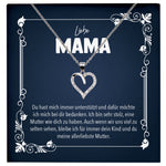 22Feels® Liebe Mama Geschenk Silber 925/000 Herz Halskette Muttertag Valentinstag Frauen Schmuck Karte Mutter Geburtstag Weihnachten Damen Collier Eltern-Schmuck mit Botschaftskarte - Herz21-22Feels