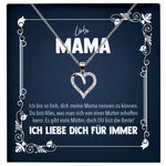 22Feels® Liebe Mama Geschenk Silber 925/000 Herz Halskette Muttertag Valentinstag Frauen Schmuck Karte Mutter Geburtstag Weihnachten Damen Collier Eltern-Schmuck mit Botschaftskarte - Herz21-22Feels