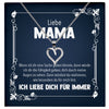 22Feels® Liebe Mama Geschenk Silber 925/000 Herz Halskette Muttertag Valentinstag Frauen Schmuck Karte Mutter Geburtstag Weihnachten Damen Collier Eltern-Schmuck mit Botschaftskarte - Herz21-22Feels