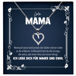22Feels® Liebe Mama Geschenk Silber 925/000 Herz Halskette Muttertag Valentinstag Frauen Schmuck Karte Mutter Geburtstag Weihnachten Damen Collier Eltern-Schmuck mit Botschaftskarte - Herz21-22Feels