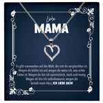 22Feels® Liebe Mama Geschenk Silber 925/000 Herz Halskette Muttertag Valentinstag Frauen Schmuck Karte Mutter Geburtstag Weihnachten Damen Collier Eltern-Schmuck mit Botschaftskarte - Herz21-22Feels