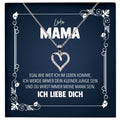 22Feels® Mama Geschenk von Sohn Silber 925/000 Herz Halskette Muttertag Frauen Schmuck mit Karte Mutter Geburtstag Weihnachten Damen Collier-Schmuck mit Botschaftskarte - Herz21-22Feels