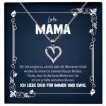 22Feels® Liebe Mama Geschenk Silber 925/000 Herz Halskette Muttertag Valentinstag Frauen Schmuck Karte Mutter Geburtstag Weihnachten Damen Collier Eltern-Schmuck mit Botschaftskarte - Herz21-22Feels