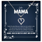 22Feels® Liebe Mama Geschenk Silber 925/000 Herz Halskette Muttertag Valentinstag Frauen Schmuck Karte Mutter Geburtstag Weihnachten Damen Collier Eltern-Schmuck mit Botschaftskarte - Herz21-22Feels