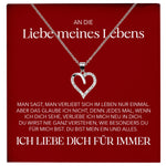 22Feels® Ich Liebe Dich Frauen Geschenk Silber 925/000 Schmuck "Meines Lebens" Ehefrau Freundin Herz Halskette Valentinstag Hochzeitstag Jahrestag-Schmuck mit Botschaftskarte - Herz21-22Feels