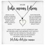 22Feels® Ich Liebe Dich Frauen Geschenk Silber 925/000 Schmuck "Meines Lebens" Ehefrau Freundin Herz Halskette Valentinstag Hochzeitstag Jahrestag-Schmuck mit Botschaftskarte - Herz21-22Feels