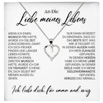 22Feels® Ich Liebe Dich Frauen Geschenk Silber 925/000 Schmuck "Meines Lebens" Ehefrau Freundin Herz Halskette Valentinstag Hochzeitstag Jahrestag-Schmuck mit Botschaftskarte - Herz21-22Feels