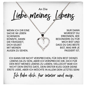 22Feels® Ich Liebe Dich Frauen Geschenk Silber 925/000 Schmuck "Meines Lebens" Ehefrau Freundin Herz Halskette Valentinstag Hochzeitstag Jahrestag-Schmuck mit Botschaftskarte - Herz21-22Feels