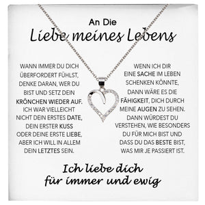 22Feels® Ich Liebe Dich Frauen Geschenk Silber 925/000 Schmuck "Meines Lebens" Ehefrau Freundin Herz Halskette Valentinstag Hochzeitstag Jahrestag-Schmuck mit Botschaftskarte - Herz21-22Feels