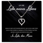22Feels® Ich Liebe Dich Frauen Geschenk Silber 925/000 Schmuck "Meines Lebens" Ehefrau Freundin Herz Halskette Valentinstag Hochzeitstag Jahrestag-Schmuck mit Botschaftskarte - Herz21-22Feels
