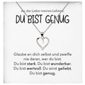 22Feels® Ich Liebe Dich Frauen Geschenk Silber 925/000 Schmuck "Meines Lebens" Ehefrau Du Bist Genug Herz Halskette Valentinstag Hochzeitstag Jahrestag-Schmuck mit Botschaftskarte - Herz21-22Feels