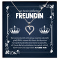 22Feels® Königin Freundin Geschenk Silber Ich Liebe Dich Schmuck Frauen Silber 925/000 Herz Halskette Valentinstag Jahrestag Damen Collier Liebesbeweis-Schmuck mit Botschaftskarte - Herz21-22Feels
