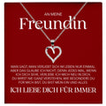 22Feels® Freundin Geschenk Silber Ich Liebe Dich Schmuck Frauen Silber 925/000 Herz Halskette Valentinstag Jahrestag Damen Collier Liebesbeweis-Schmuck mit Botschaftskarte - Herz21-22Feels