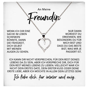 22Feels® Freundin Geschenk Silber Ich Liebe Dich Schmuck Frauen Silber 925/000 Herz Halskette Valentinstag Jahrestag Damen Collier Liebesbeweis-Schmuck mit Botschaftskarte - Herz21-22Feels