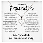 22Feels® Freundin Geschenk Silber Ich Liebe Dich Schmuck Frauen Silber 925/000 Herz Halskette Valentinstag Jahrestag Damen Collier Liebesbeweis-Schmuck mit Botschaftskarte - Herz21-22Feels