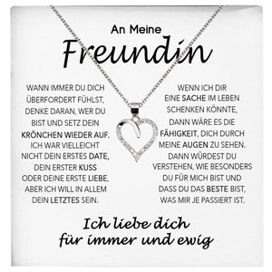 22Feels® Freundin Geschenk Silber Ich Liebe Dich Schmuck Frauen Silber 925/000 Herz Halskette Valentinstag Jahrestag Damen Collier Liebesbeweis-Schmuck mit Botschaftskarte - Herz21-22Feels