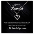 22Feels® Freundin Geschenk Silber Ich Liebe Dich Schmuck Frauen Silber 925/000 Herz Halskette Valentinstag Jahrestag Damen Collier Liebesbeweis-Schmuck mit Botschaftskarte - Herz21-22Feels