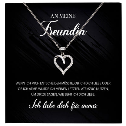 22Feels® Freundin Geschenk Silber Ich Liebe Dich Schmuck Frauen Silber 925/000 Herz Halskette Valentinstag Jahrestag Damen Collier Liebesbeweis-Schmuck mit Botschaftskarte - Herz21-22Feels