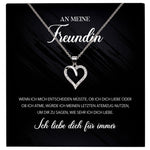 22Feels® Freundin Geschenk Silber Ich Liebe Dich Schmuck Frauen Silber 925/000 Herz Halskette Valentinstag Jahrestag Damen Collier Liebesbeweis-Schmuck mit Botschaftskarte - Herz21-22Feels