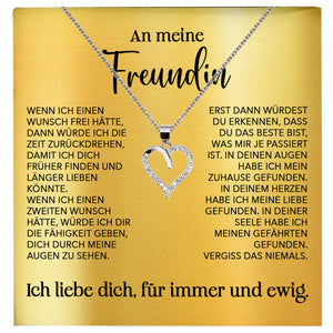 22Feels® Freundin Geschenk Silber Ich Liebe Dich Schmuck Frauen Silber 925/000 Herz Halskette Valentinstag Jahrestag Damen Collier Liebesbeweis-Schmuck mit Botschaftskarte - Herz21-22Feels