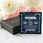 22Feels® Großartige Freundin Geschenk Silber Ich Liebe Dich Schmuck Frauen Silber 925/000 Herz Halskette Valentinstag Jahrestag Damen Collier Liebesbeweis-Schmuck mit Botschaftskarte - Herz21-22Feels