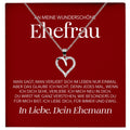 22Feels® An Meine Wundeschöne Ehefrau Geschenk Ich Liebe Dich Schmuck Silber 925/000 Frauen Herz Halskette Valentinstag Schatz Hochzeitstag Damen Collier Ehejubiläum-Schmuck mit Botschaftskarte - Herz21-22Feels