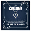 22Feels® Liebe Cousine Geschenk Silber 925/000 Herz Halskette mit Karte Mädchen Frauen Schmuck Familie Geburtstag Damen Weihnachten Firmung Konfirmation-Schmuck mit Botschaftskarte - Herz21-22Feels