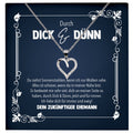 22Feels® Durch Dick und Dünn Braut Geschenk von Bräutigam vor der Hochzeit Schmuck Silber 925/000 Frauen Herz Halskette Ich Liebe Dich Damen Collier mit 23 Zirkonia Steinen-Schmuck mit Botschaftskarte - Herz21-22Feels