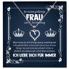 22Feels® Ehefrau Hochzeitstag Geschenk Königin Ich Liebe Dich Frauen Schmuck Silber 925/000 Herz Halskette Damen Collier mit 23 Zirkonia Steinen-Schmuck mit Botschaftskarte - Herz21-22Feels
